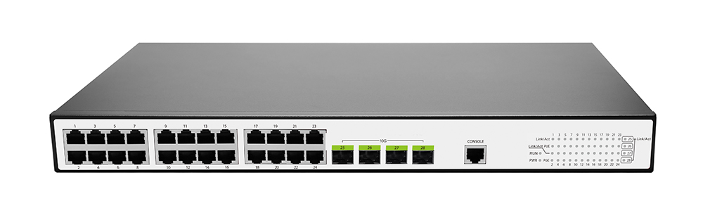 S3000-24G4XF-PoE+ Front